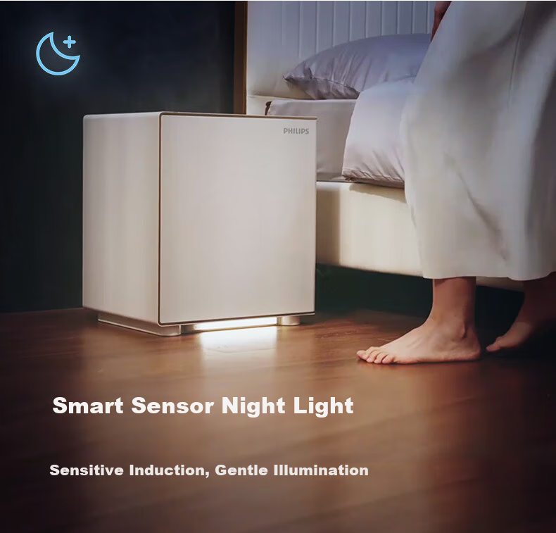 PHILIPS Safe, Home Bedside Cabinet-Style, Wireless Charging, Smart Alarm, Fingerprint Password Key, Office Safekeeping Box, Safe SBX300, Smoke White 8