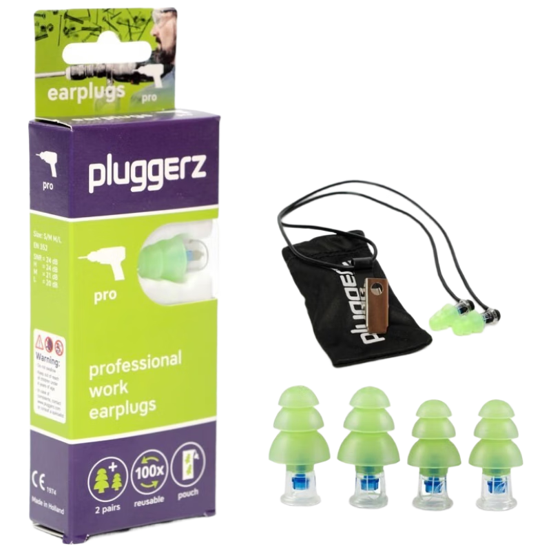 Pluggerz Dutch Imported Noise Reduction Earplugs Industrial Noise Cancelling Earplugs for Work Sleep Mechanical Noise Reduction Silicone Factory Anti-Noise Soundproof