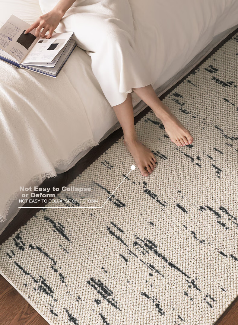 Saibosi Paris Dream Wool Bedside Rug, Bedroom Carpet, French Vintage Style Living Room High-End Bed Runner, 50x150cm 26