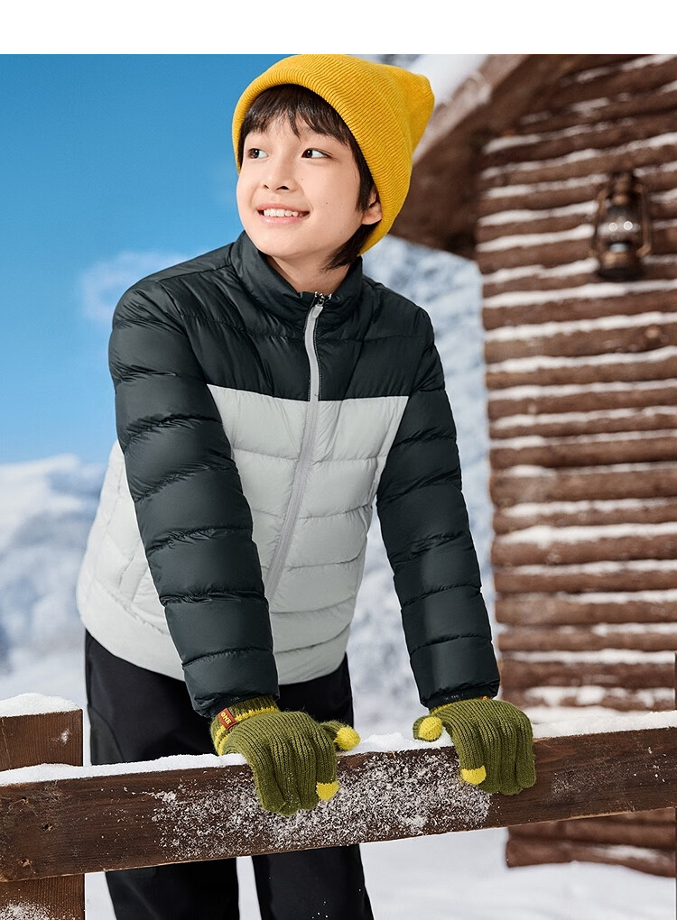 Balabala BalaOne Kids Gloves Boys Colorblock Five-Finger 2025 Warm Comfortable Fashion Simple 208425162210 5
