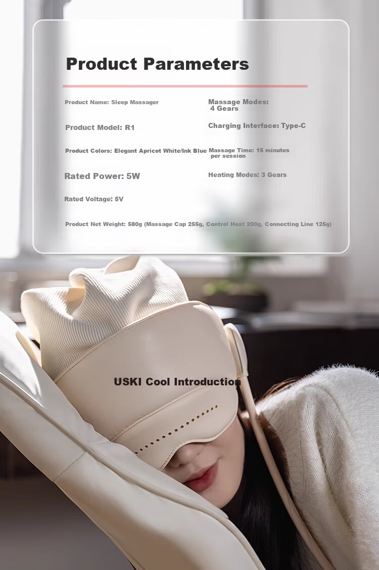 Liangjie R1 Head Massager Scalp Massage Device Automatic Massage Cap Portable Lightweight Pressure-Relieving Sleep Aid Eye Hot Compress Mid-Autumn Festival Birthday Gift for Friends And Parents 13