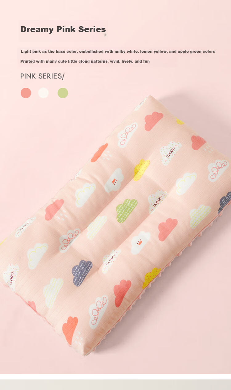 Dohia Pillow, Class A Pure Cotton Double-Layer Yarn Children's Comfort Bean Pillow, Washable Pillow Core, Single Piece 50*30cm 9