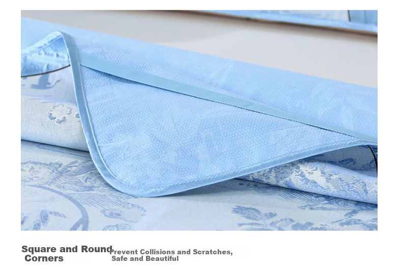 FUANNA Hua Song 450D Coarse Yarn Jacquard Ice Silk Mat Cooling Mat, Double Size, Three-Piece Set, 1.5x2 Meters 11