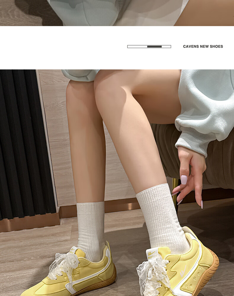 Warrior Women's 2026 Spring A-Gan Flat Casual Shoes Trendy Student Sneakers Off-White Size 36 9