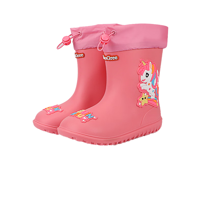 SooGree Kids Waterproof Non-Slip Durable Rain Boots Cute Cartoon Splash-Proof Outdoor School Shoes for Boys and Girls 6