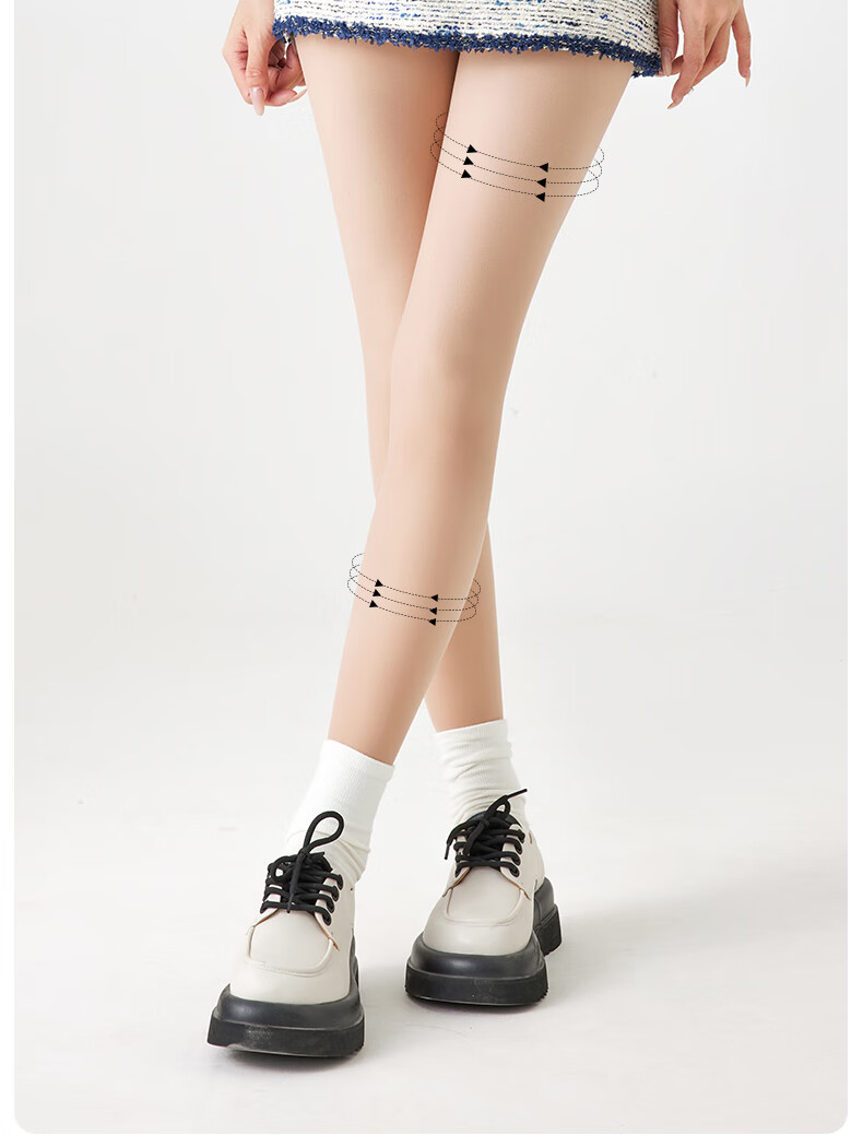 BONAS 26 New Style Leggings Socks for Women, Thick Silk Stockings, Two Pairs, Bare-Leg Effect, 200D Medium-Thick Velvet, Black And Nude Pantyhose 13