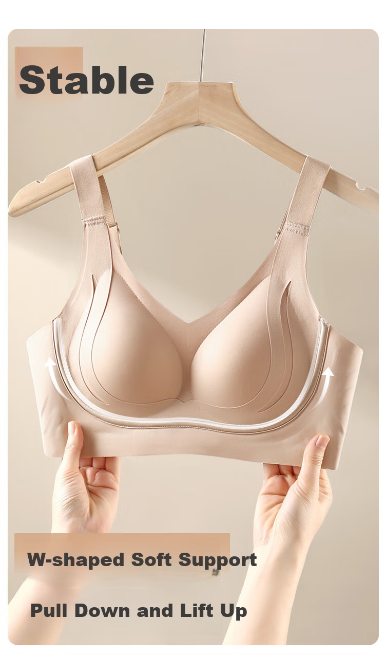 Fenteng Women's Seamless Bra, Push-Up for Small Breasts, Lift And Gather Side Boob, Prevent Sagging, Soft Support, Adjustable Style Brassiere 3