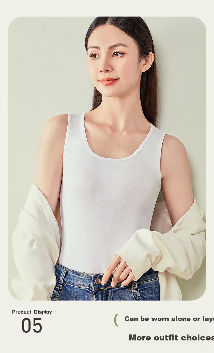 MiiOW Camisole for Women, White, Summer, Pure Cotton 100%, Sexy Backless, Inner Wear, Sleeveless Undershirt, Top for Outer Wear 7