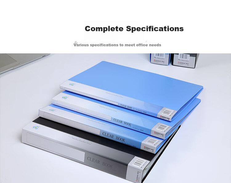 COMIX A4/30-Page Document Folder/Insert File Holder/Loose-Leaf Binder/Folder Organizer, Blue NF30AK 4