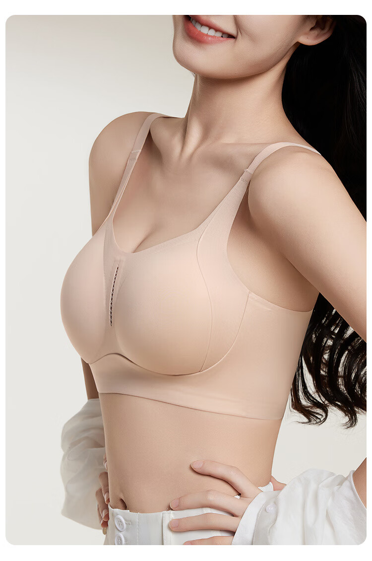 GRACEWELL Seamless Large Bust Minimizing Lift Support Wireless Push-Up Sports Bra Thin 15
