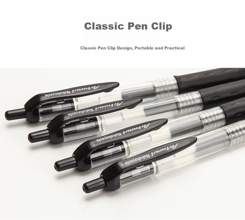 Nakabayashi Neutral Pen, Black, 0.5mm Bullet Tip, Ballpoint Pen, Japanese Stationery, Office Supplies, Aesthetically Pleasing And Comfortable to Hold, Neutral Pen [Five Pcs] 5