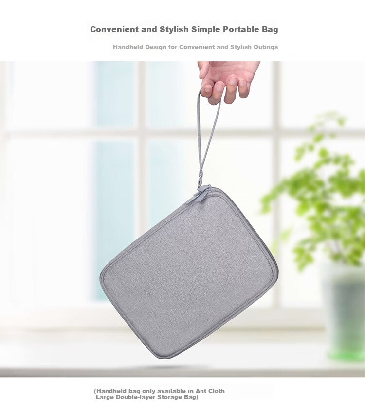 BUBM Earphone Data Cable Storage Pouch, Digital Accessory Organizer, Charger Case, Hard Drive USB Flash Drive Travel Portable Organizer Bag Accessory Pouch, Single Layer Mini, Gray 4