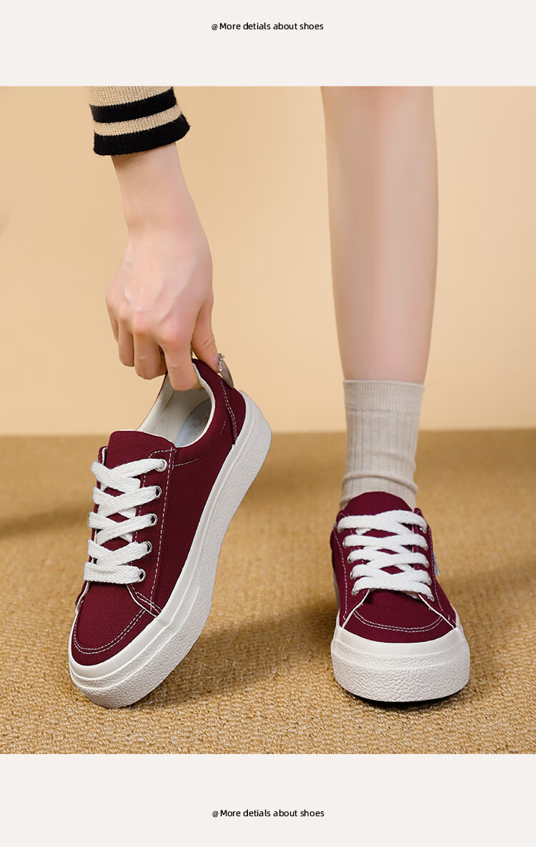 Global Canvas Shoes Women 2026 New Versatile Student Casual Sports Niche Thick Sole Sneakers 15