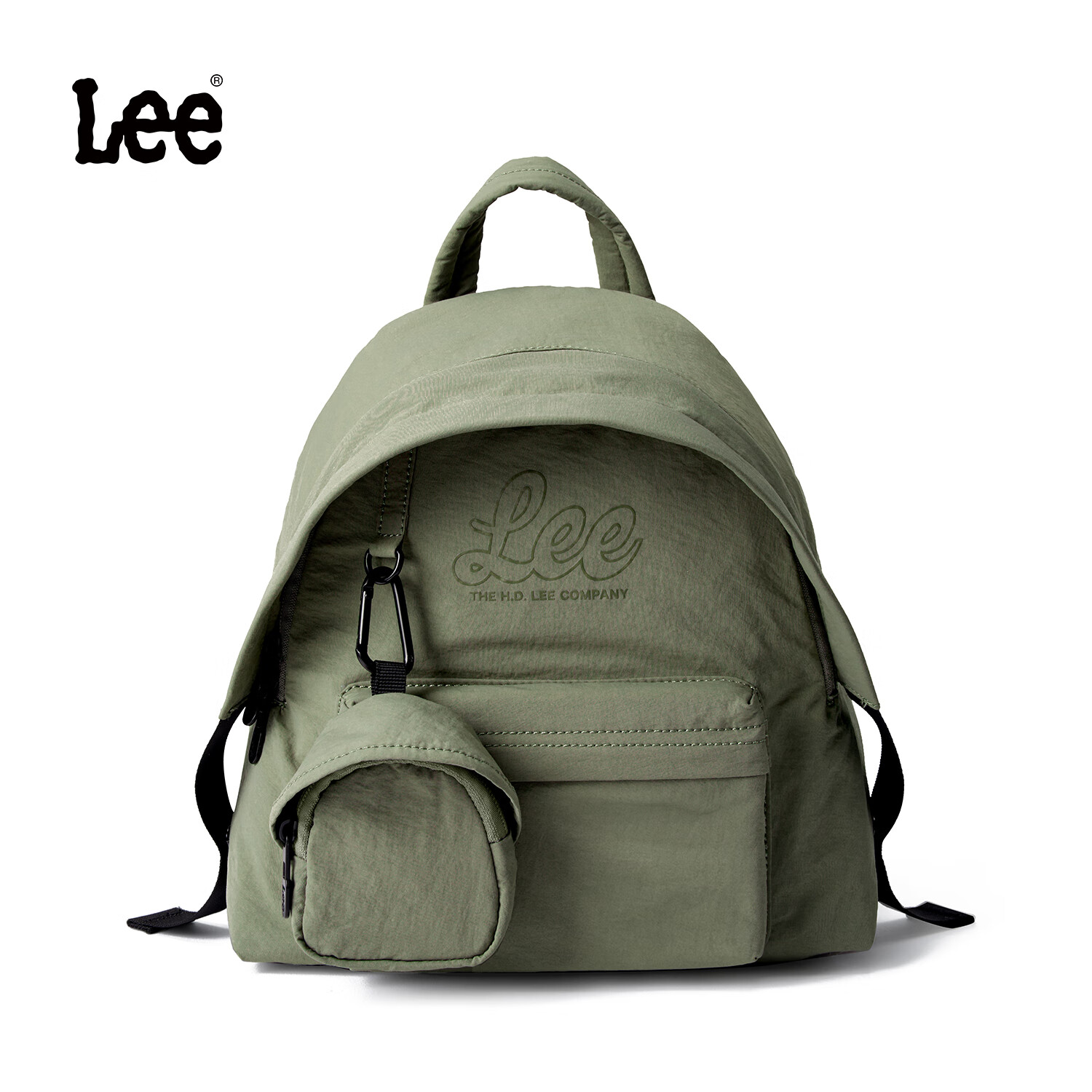 Lee Women's Outdoor Backpack, Lightweight Brimmed Bag, College Student Schoolbag, Hiking Pack, Licorice Green (Small Size)