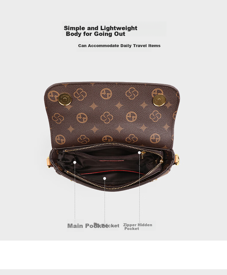 Aiqinghai Handbag, Women's Shoulder Bag, Crossbody Chain Small Square Bag, Light Luxury Birthday Mother's Day Gift, Practical Present for Mom 11