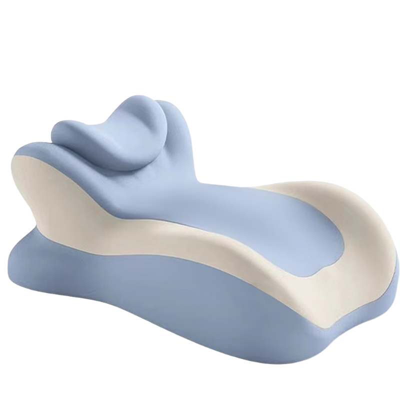 AVIVI Night Owl Prone Sleeping Pillow with Small Pillow, Neck Support, Light Blue