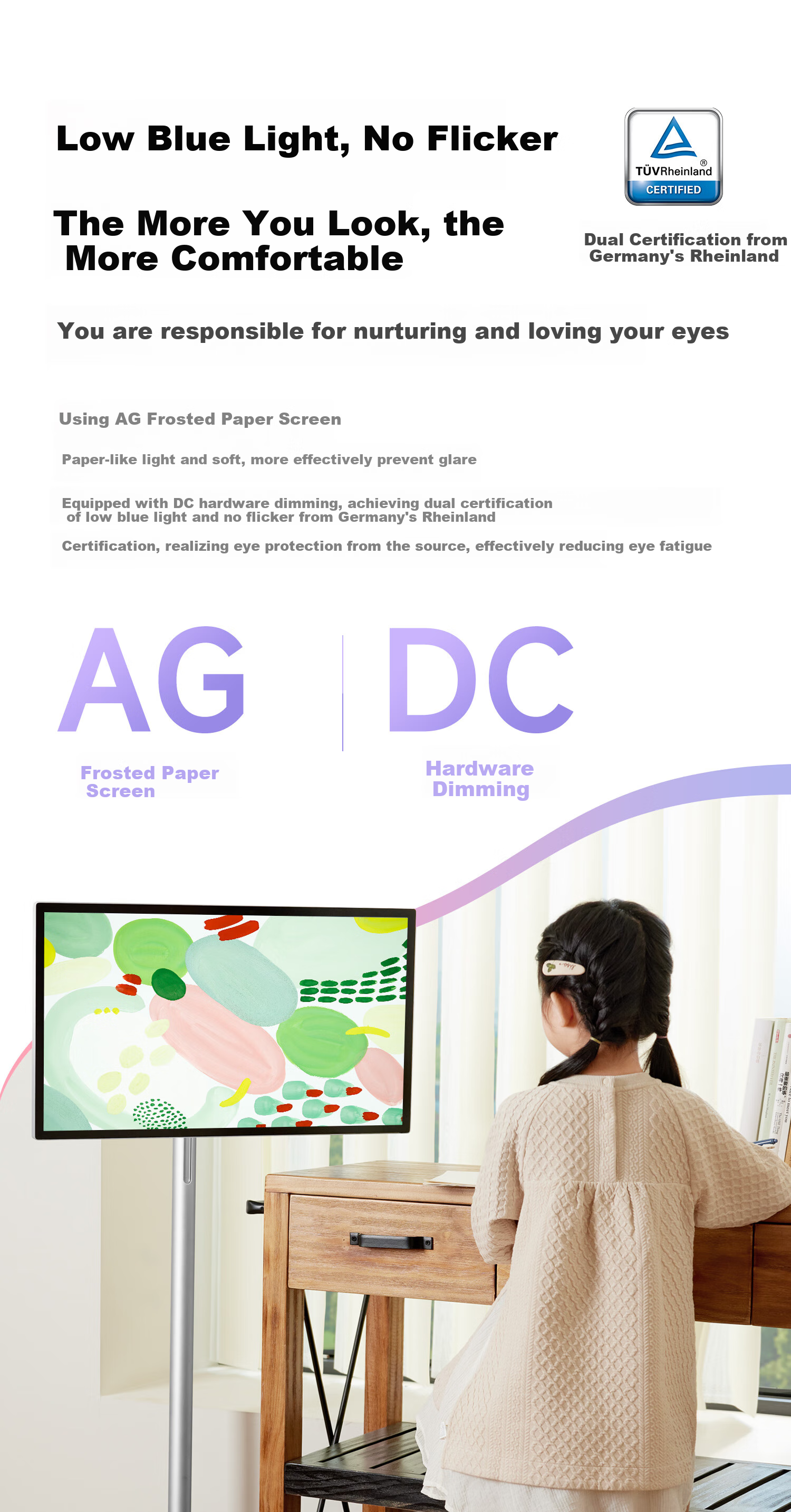 Dangbei PadGO Bestie Long Battery Life 4K Touch Mobile TV Tablet 27-inch Monitor National Subsidy 20% 8+512GB (Panda White) 9