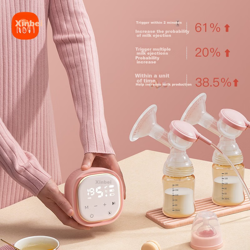 Xenbea Breast Pump, Electric Double-Sided Painless Fully Automatic Breast Pump, High-Suction Breast Milk Extractor, 8775-1
