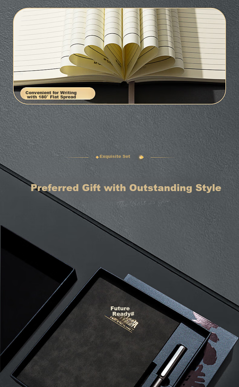 M&G [National Day Gift] Future-Ready Notebook Gift Box Stationery Set, Magnetic Levitation Business Gel Pens for Teachers, Back-To Gifts, Office Accessories, 2-Piece Set 6