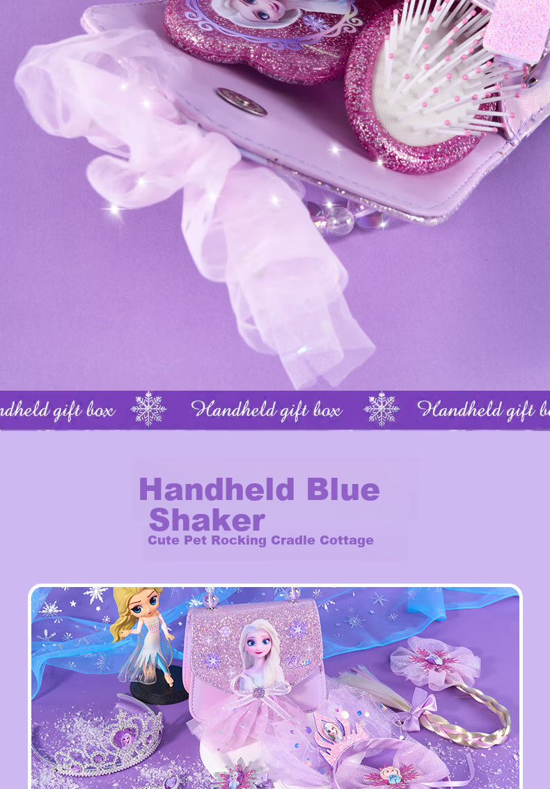 Disney Elsa Princess Bag, for Ages 6-12, 9-Year Children's Toy, Birthday Gift for Girls, 8-Year Girl Frozen Elsa Hair Accessories 10