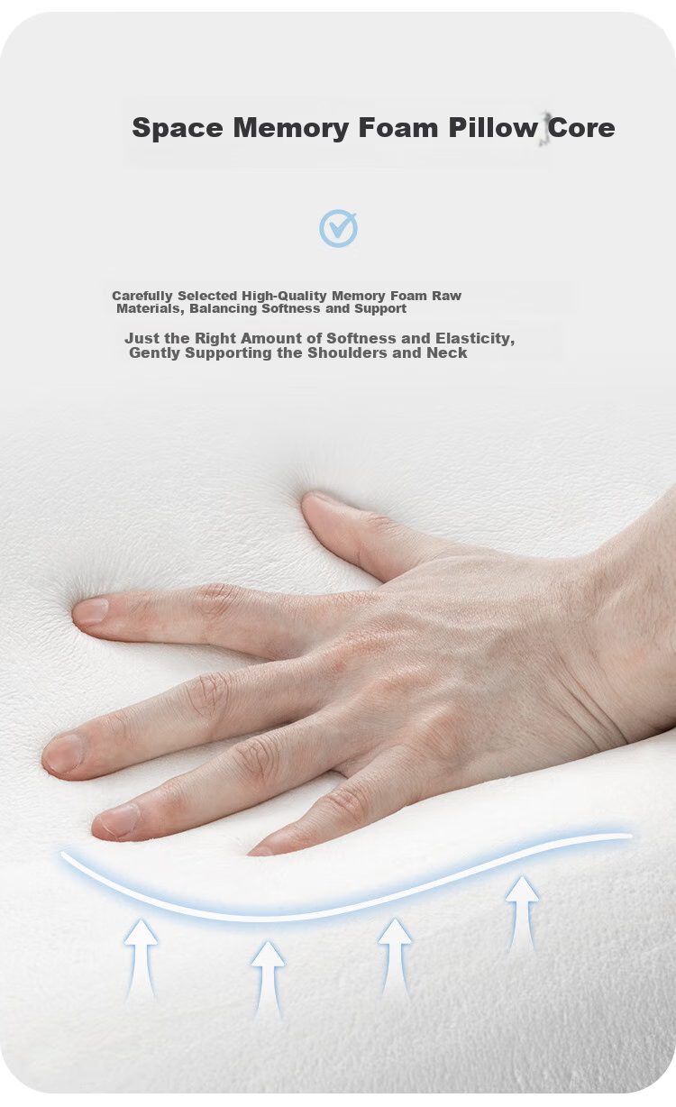 Aeromax Memory Foam Pillow for Cervical Spine Support, Deep Sleep Cloud-Like Comfort, High And Low Dual-Use Adult Sleeping Pillow 8