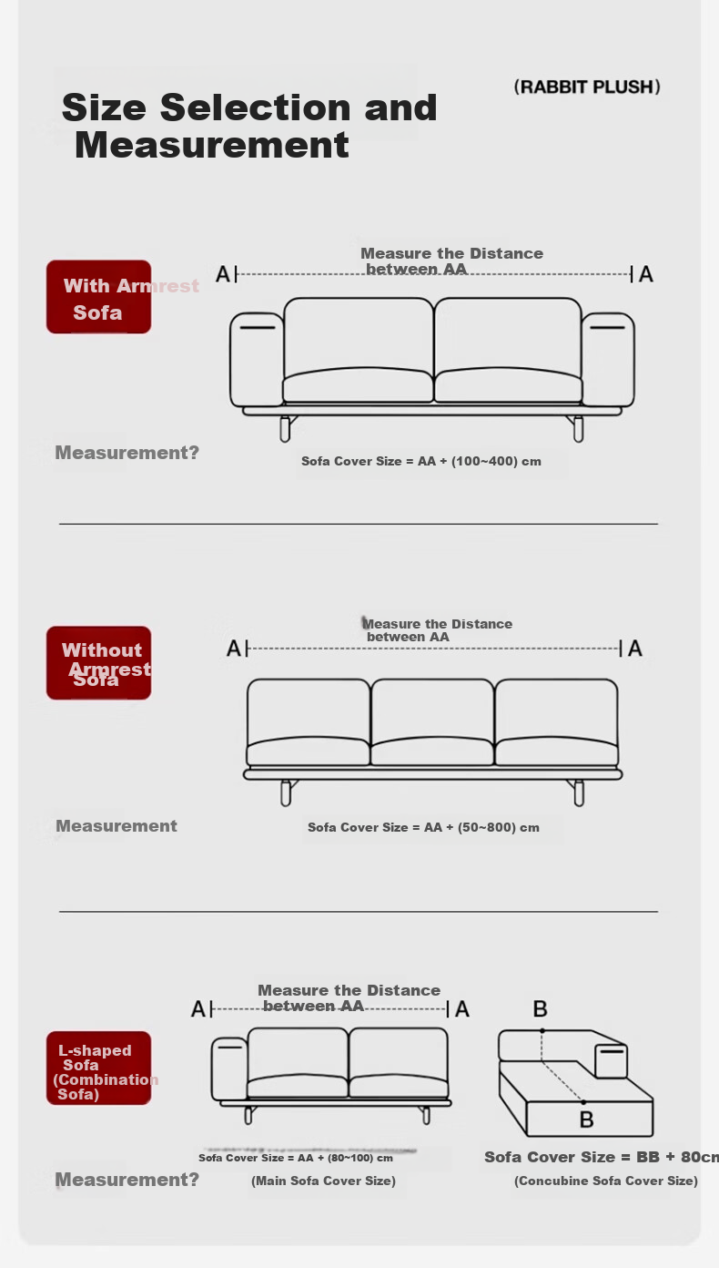 Wuyinliangpin Sofa Cushion Cover, High-Quality All-Season Non-Slip Seat Cover for Sofas, Simple And Elegant Design, 90*210 Cm 11
