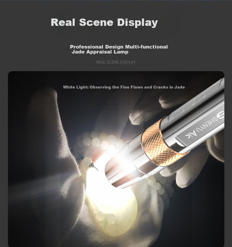 SHENYU Purple Light Flashlight for Jade Authentication, 365nm Strong Light for Jewelry, Antiques, Jade, And Currency Inspectio 6
