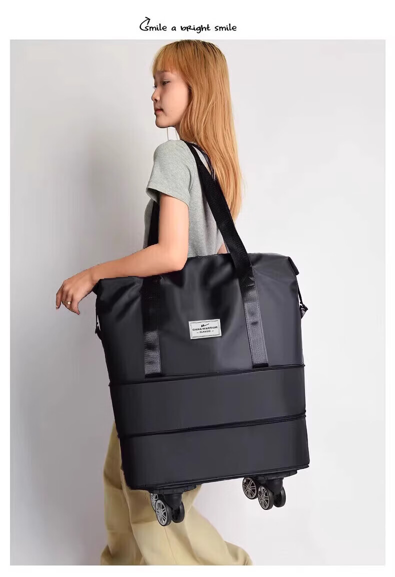 Huili Universal Wheel Suitcase, Travel Bag for Women with Large Capacity, Carry-On Luggage for Men, with Wheels, Wet And Dry Separation Storage Bag 17