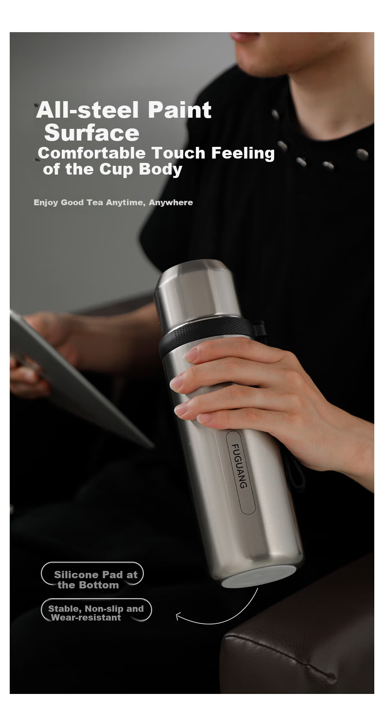 Fuguang Insulated Mug, 316L Stainless Steel Water Cup, Large Capacity for Men And Women, Keeps Cold, Tea Infuser Cup, JINGDONG Limited Editio 10