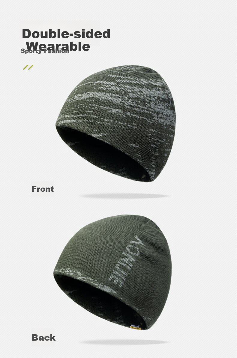 AONIJIE Outdoor Wool Knit Hat, Winter Windproof Cycling Hiking Warm Ski Hat, Cold-Proof Knitted Cap for Wome 5