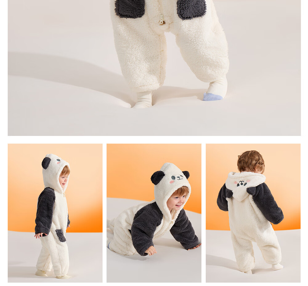 Betis Baby Clothes Autumn Winter Thickened Fleece Lined Warm Unisex Infant Romper Jumpsuit Winter Outdoor Crawling Suit 30