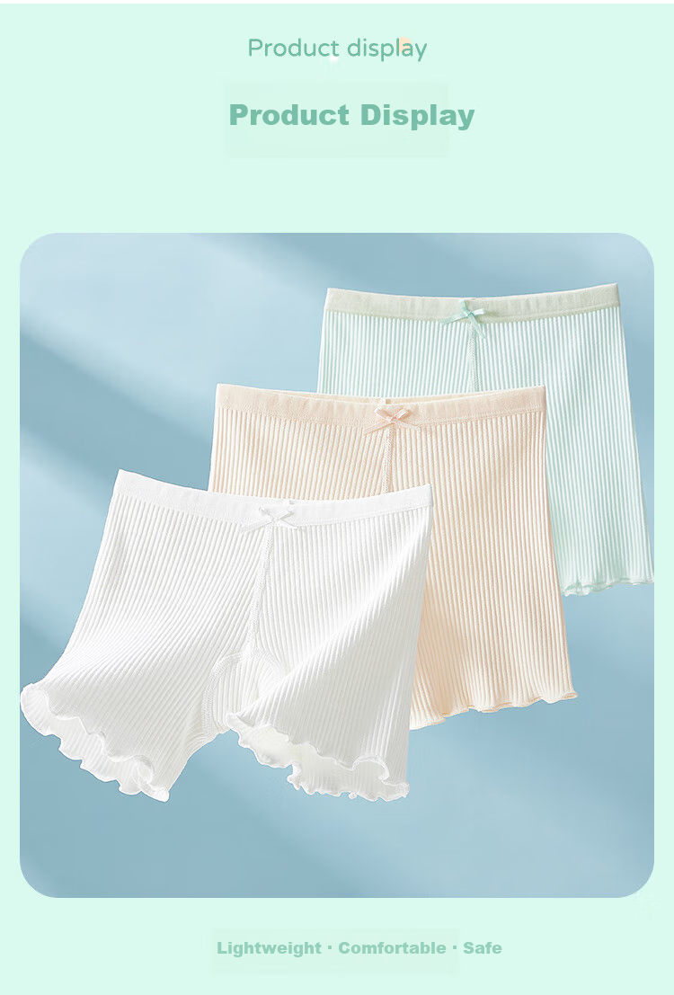 LangSha Children's Underwear, Girls' Mid to Big Kids A-Class Cotton Anti-Exposure Panties, Summer Thin Style Baby Boxer Briefs 11