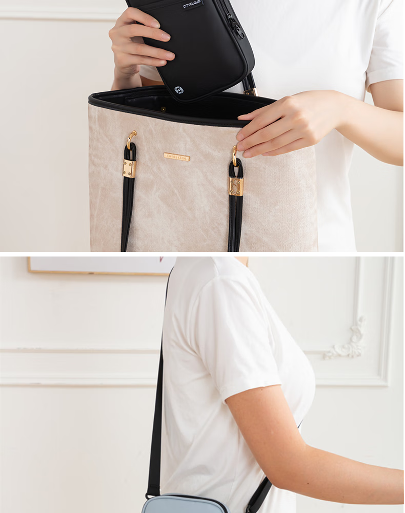 Bona Cloud Crossbody Travel Passport Bag Anti-Theft RFID Boarding Pass Document Organizer Neck Hanging Card Holder Large Capacity Phone Bag 14