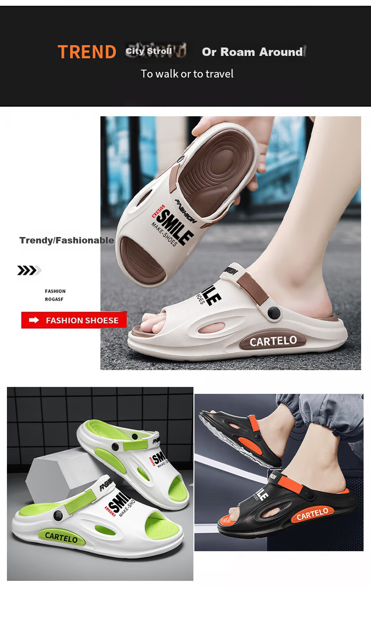 CARTELO Men's Sandals, Summer Breathable, Outdoor Wear, Comfortable Dual-Use Beach Slippers for Me 3