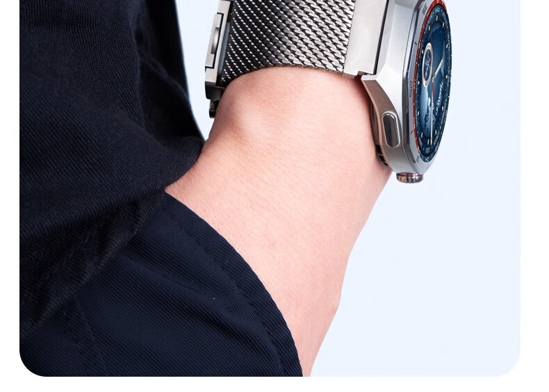 XUANDAI Full Titanium Milanese Watch Strap Compatible with Huawei GT6, GT5 Pro, Watch 3, GT4, Watch 4 Pro, Parachute Buckle, Ultra-Light Pure Titanium Premium Accessories 5