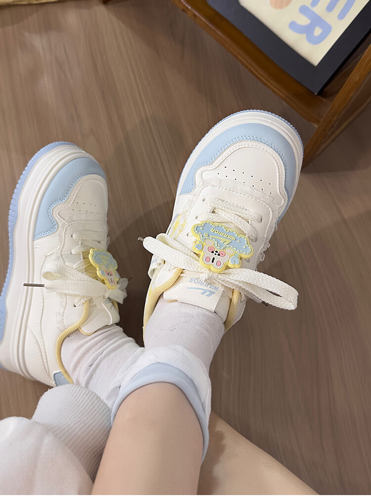 Huili Blue And Pink Sweet Girl Sneakers for Women, New Fashion Versatile Student Platform Korean-Style Casual Shoes, Black And Pink, Size 35 9