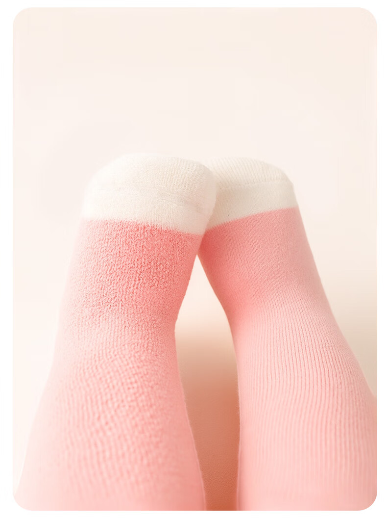 Modal Baby Long Tube Socks Autumn and Winter Thickened Fleece Cotton 100% Newborn Baby Long Socks 0-12 Months 3