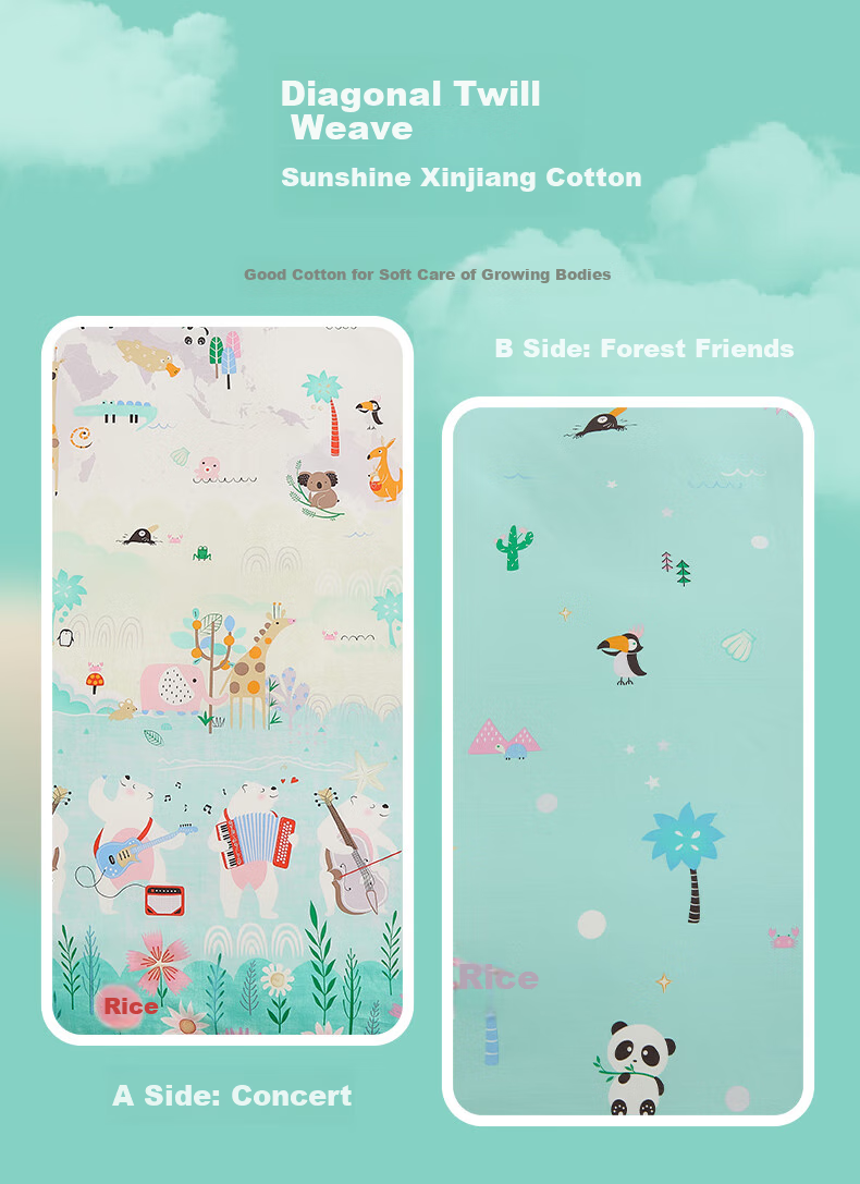 Fuannaertong Bedding Set, 100% Pure Cotton, Class A Baby Bedding, Includes Bed Sheet And Duvet Cover, Suitable for Dormitory Use, for 1.2-Meter Bed 5