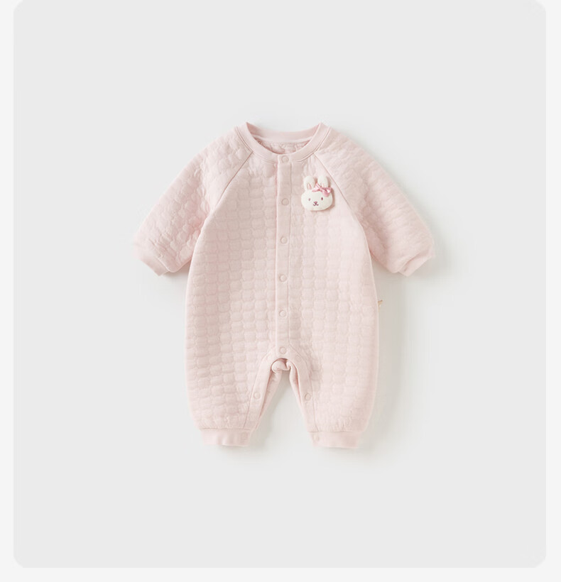 DAVE & BELLA Newborn Class A Quilted Romper Baby Boys Autumn Winter Antibacterial Mite-Resistant Girls One-Piece Suit 7