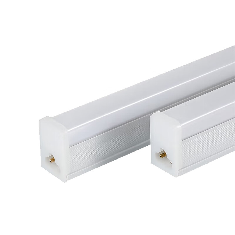 BOSAN LED T5 Integrated Tube Light 0.6M Energy-Saving Super Bright Tri-Proof Purification Ceiling Light Full Plastic Bracket Lamp 10W [2 Pieces]