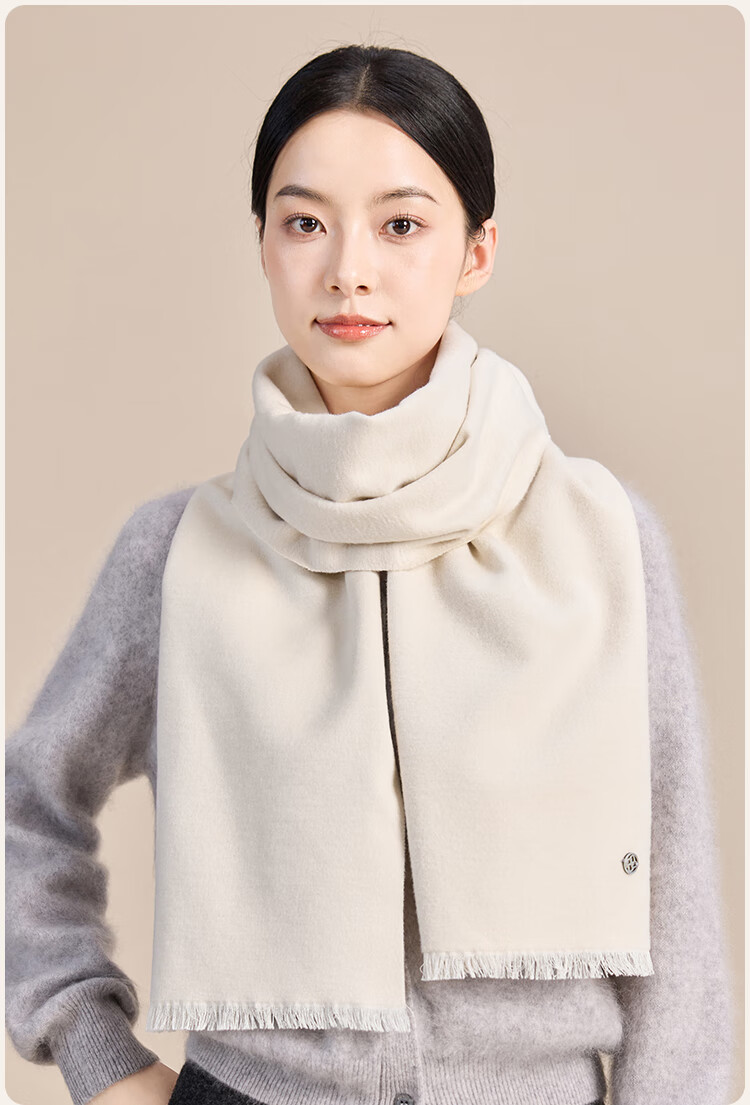 JIUMU Women's Silk Scarf Autumn Winter Mulberry Silk Warm Shawl Neck Warmer Gift Box for Girls and Moms Birthday Gift 11
