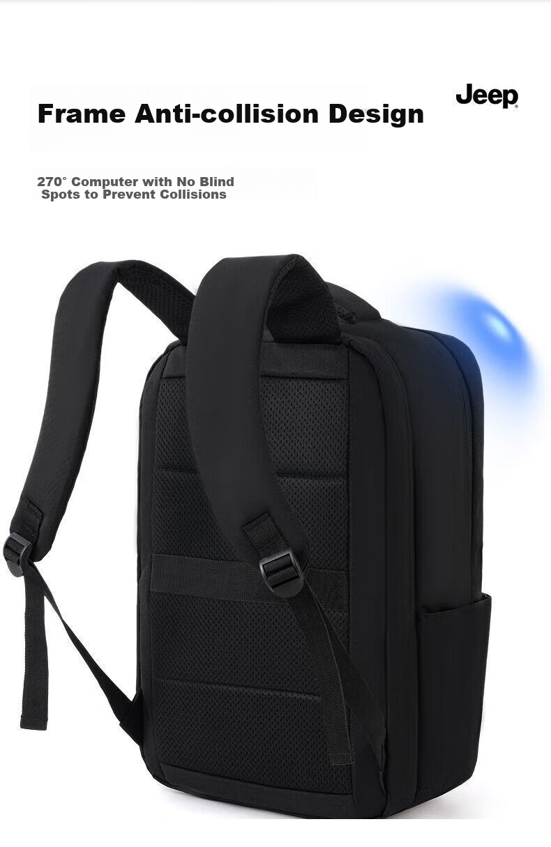 JEEP Backpack for Men And Women, Laptop Bag 16.1 Inch, Business Commute Large Capacity Travel Backpack 4
