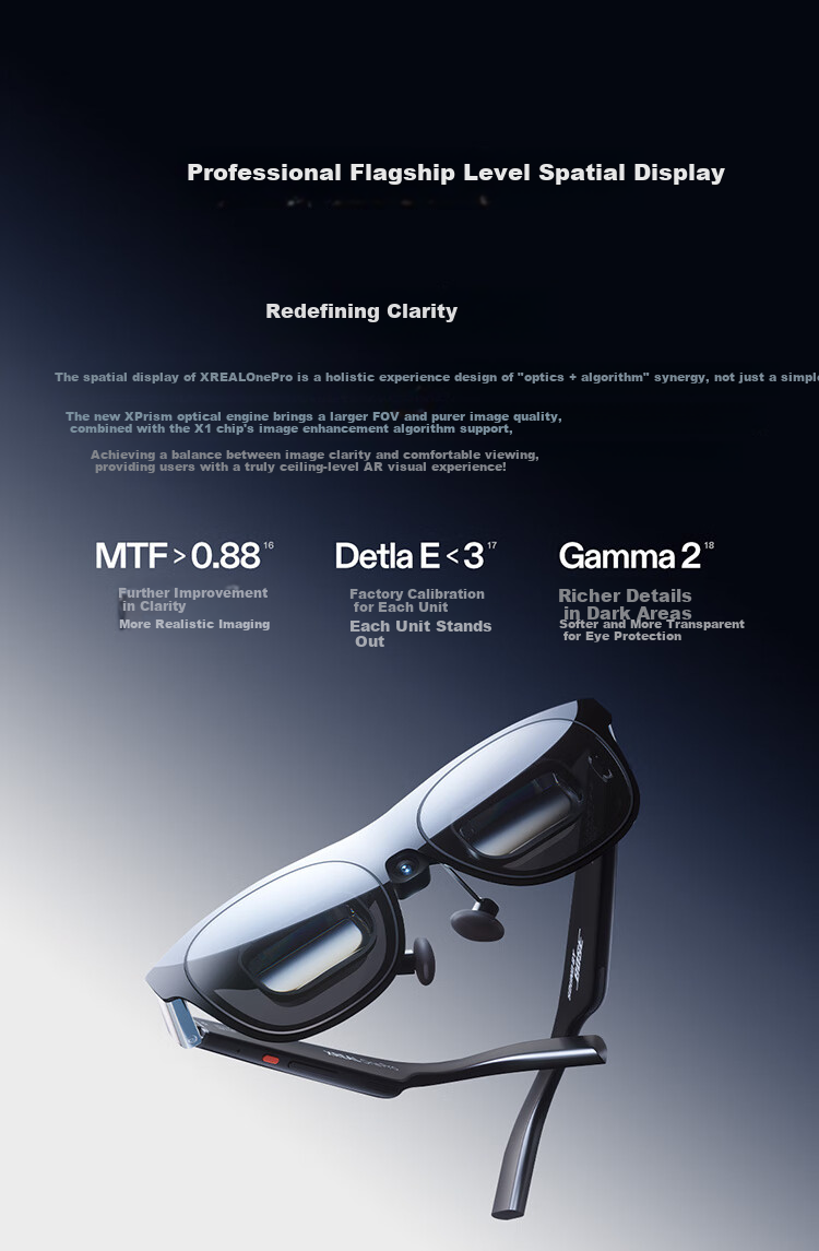 XREAL One Pro Smart AR Glasses with 5.56" Portable Screen, 57° FOV, Self-Developed X1 Chip, Native 3DoF Hovering, Movie-Watching Glasses Not VRAI Translation Glasses, L Size 20