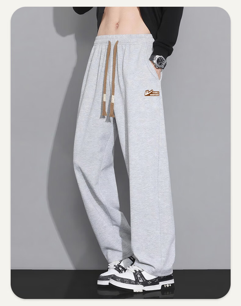 Warrior Men's Casual Autumn Loose Straight-Leg Wide-Leg Pants Trendy Versatile Sports Pants 15