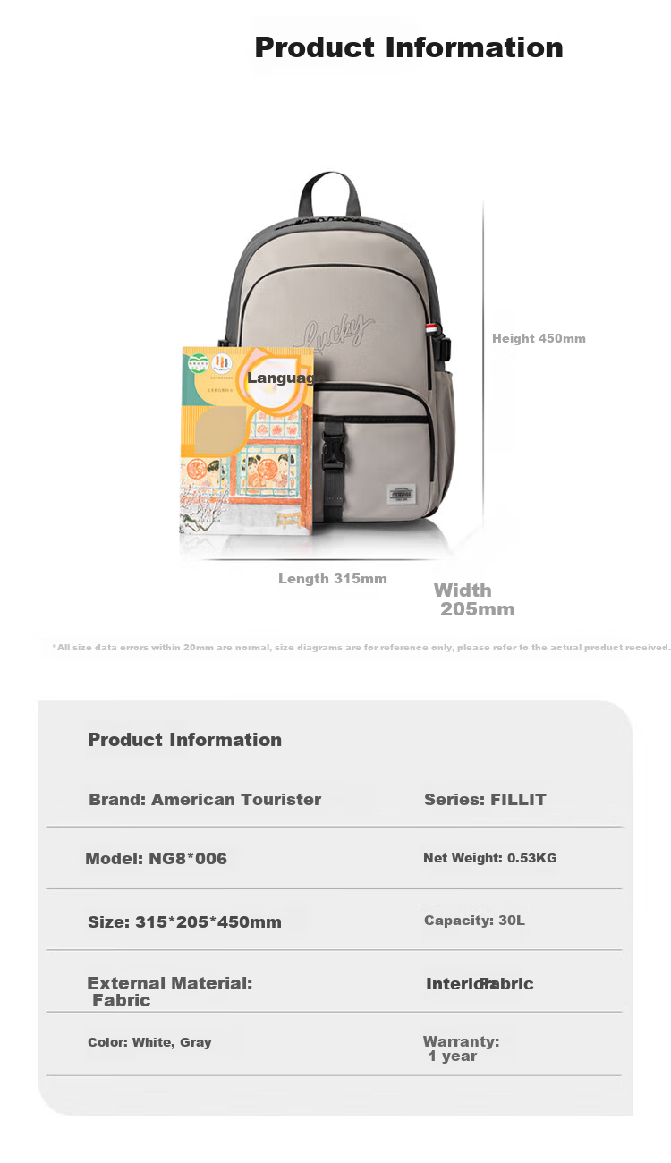 AMERICAN TOURISTER Middle And High School Student Backpack for Boys And Girls, Antibacterial Lightweight Shoulder Bag with Large Capacity, Laptop Bag, Stylish NG8 7