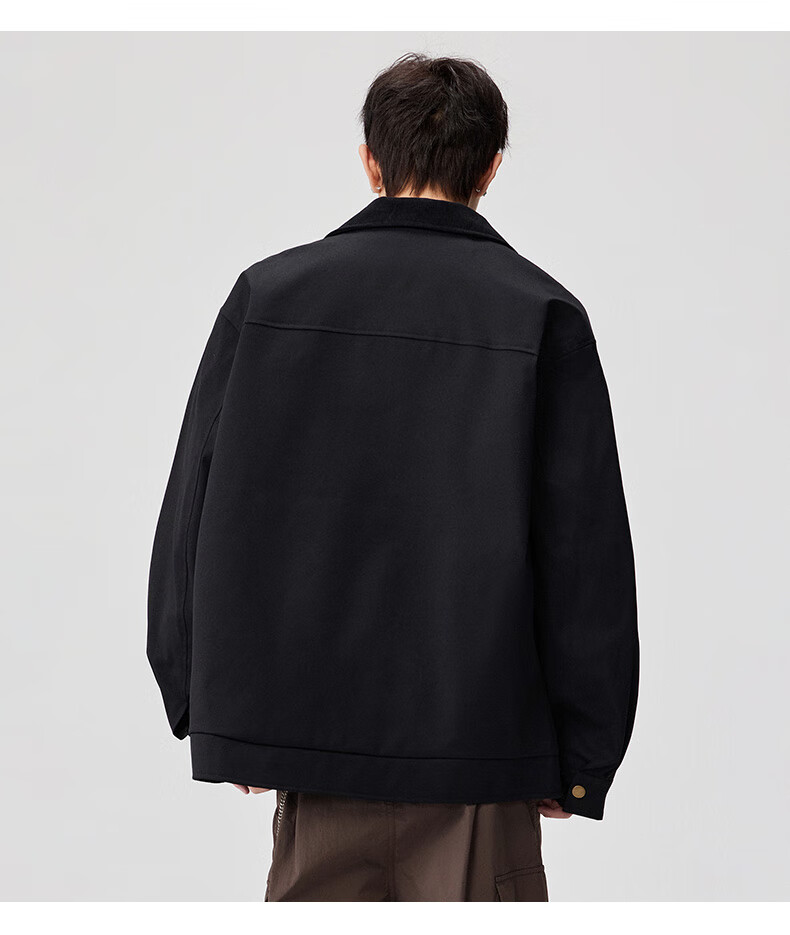 MARK FAIRWHALE Japanese Retro Workwear Jacket Men 2025 Autumn New American Style Lapel Coat Men's Apricot L 7