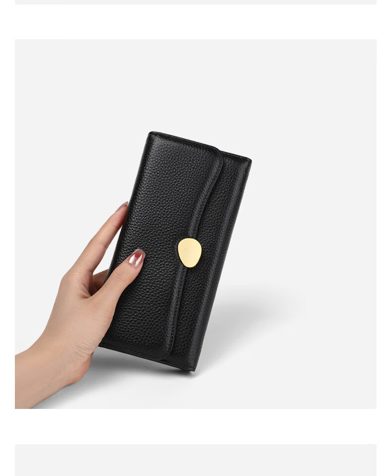 YUYULA Leather Women's Wallet, Large Capacity, Light Luxury Clutch, Long-Style Multifunctional Card Holder, Coin Purse, Leather Clip, Birthday Gift 3