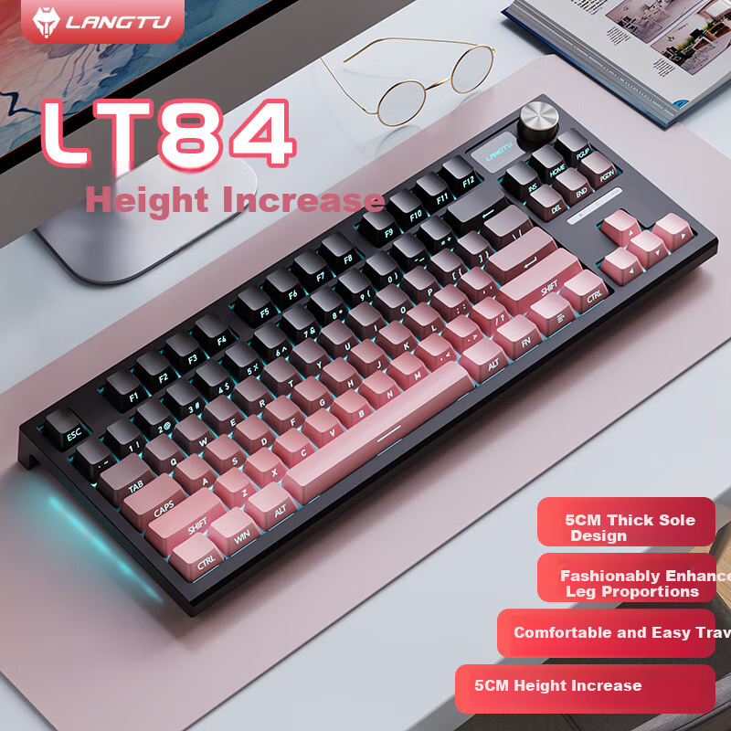 Механическая клавиатура Langtu LT84 Wired Blackberry, 84 клавиши, проводная, с подсветкой, для игр и офиса