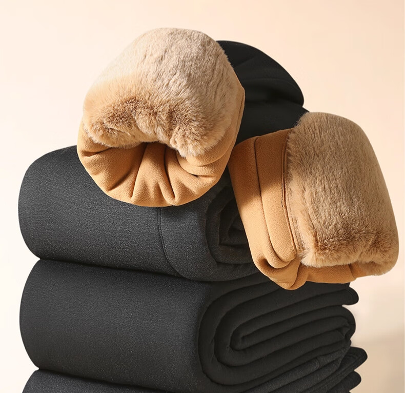 Miiow Women's Camel Hair Thermal Pants Winter Fleece Thickened Insulated Cotton Leggings for Extreme Cold Northeast 12