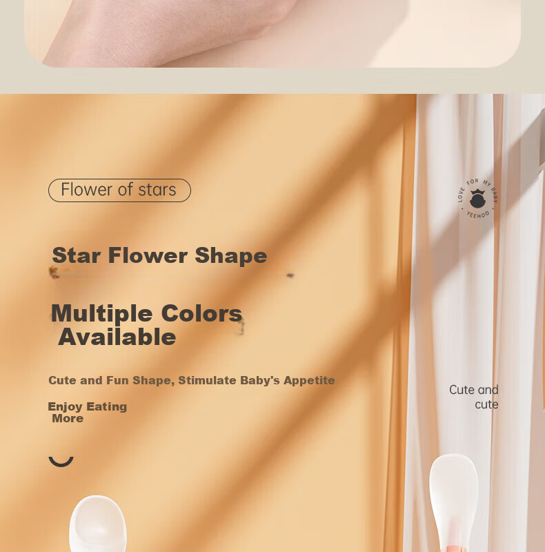 YEEHOO Silicone Spoon for Baby Food, Infant Feeding Spoon, Newborn Water Feeding Silicone Soft Spoon, Tableware for Milk And Rice Powder - Maple Yellow 21